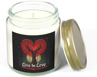Live in Love Scented Candle Aromatherapy Valentine Home Decor