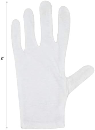 16 Pairs White Cotton Household Gloves for General Use