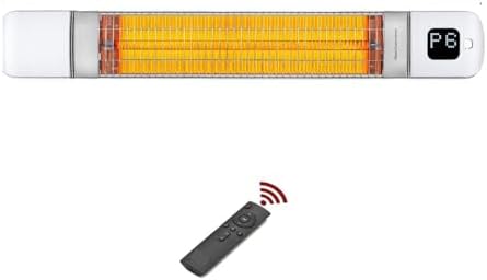 Luxeva Infrared Heater 300W 1500W 6 Heat Modes Waterproof Remote Control