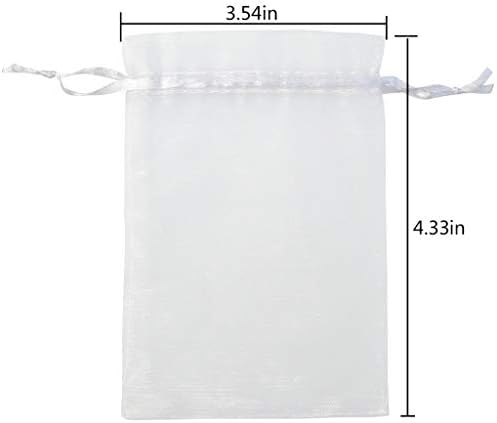 50pcs Mix Color Organza Bags with Satin Drawstring