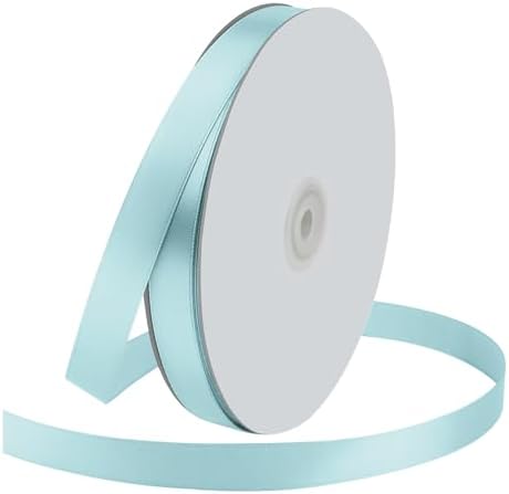 KMER LIFE 5 8 Inch x 100 Yard Polyester Satin Ribbon Baby Blue