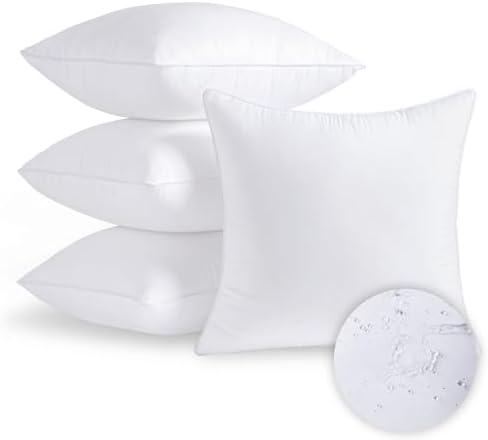 18x18 Waterproof Pillow Inserts Set of 4