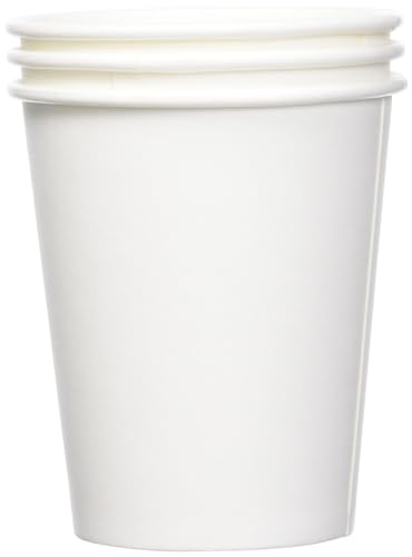 Amazon Basics 8 oz Paper Coffee Cups 1000 Count Pack of 1 White