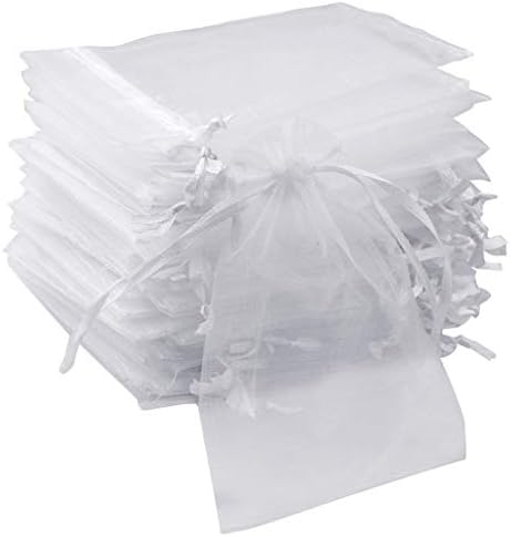 50pcs Mix Color Organza Bags with Satin Drawstring