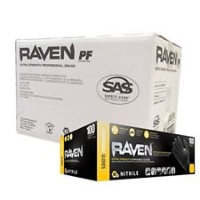 SAS Raven Powder Free Nitrile Gloves - 10 Boxes 1000 Total
