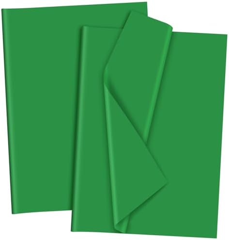 Bouiexye 120 Sheet Green Tissue Paper for Wrapping and Crafting