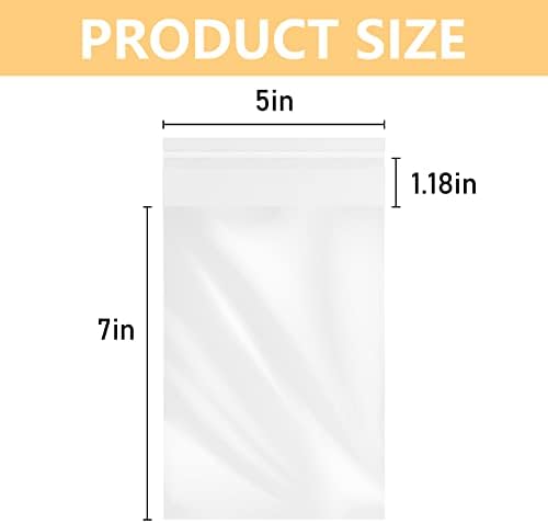 MoloTAR 200 Pcs 5x7 Clear Resealable Cello Bags