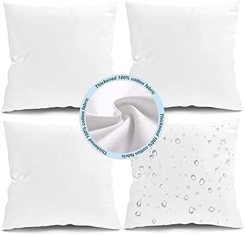 Fixwal 4 Pack 18x18 Outdoor Waterproof Pillow Inserts