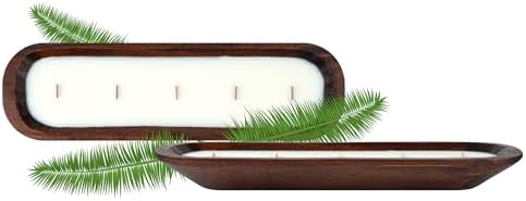 Restaurantware Coco Casa Wood Dough Bowl Candle