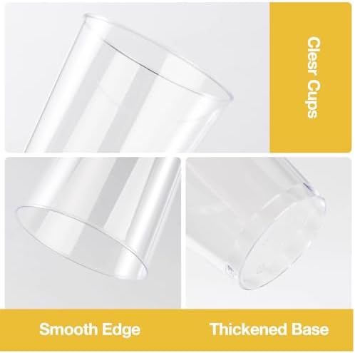 Goodluck 200PCS 10oz Clear Plastic Cups for Parties