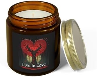 Live in Love Scented Candle for Valentines Day