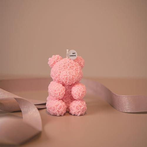 T-shin Pink Bear Shape Soy Wax Aroma Candle