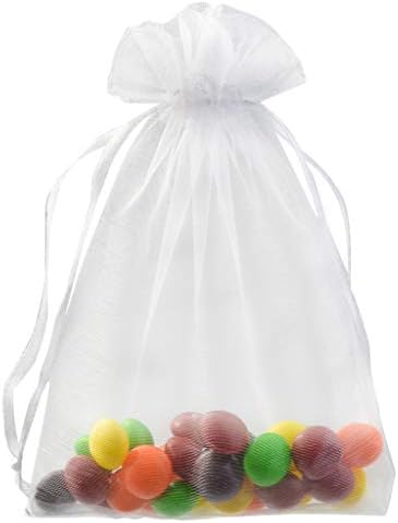 50pcs Mix Color Organza Bags with Satin Drawstring