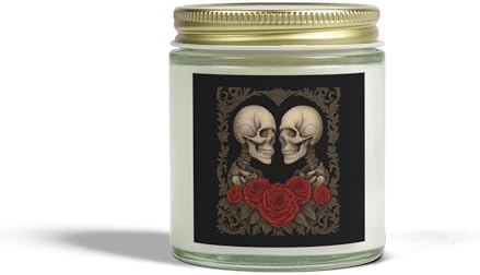Romantic Skull Scented Candles for Halloween Decor