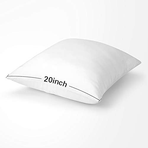 OTOSTAR Outdoor Throw Pillow Inserts 16x16 Inches White