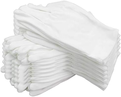 16 Pairs White Cotton Household Gloves for General Use