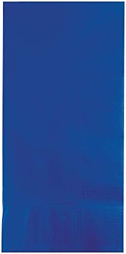 Creative Converting 100 Count 2 Ply Cobalt Blue Dinner Napkins
