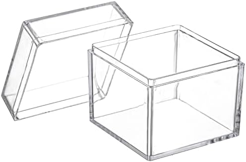 Okllen 36 Pack Acrylic Square Gift Boxes with Lids 2x2x2 Inches