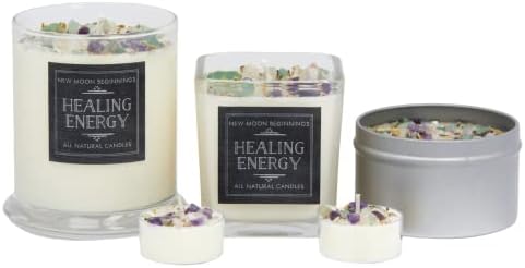 New Moon Beginnings Healing Energy Candle Set of 6 Tealights