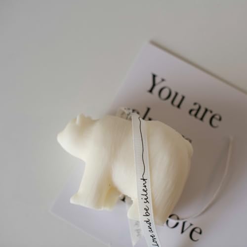 Polar Bear Scented Candle with Floral Aroma