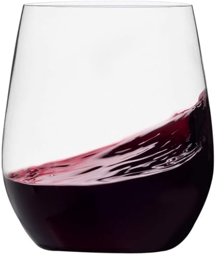 Munfix 48 Pack Clear Plastic Stemless Wine Glasses
