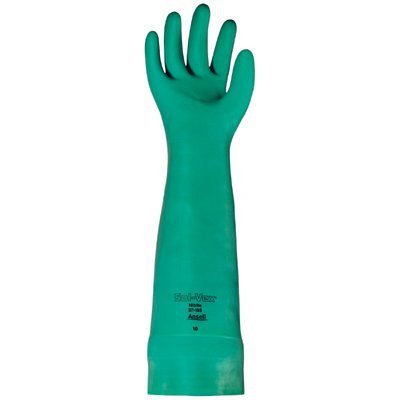 Ansell 37-185-8 Sol-Vex Nitrile Gloves Green Pack of 12