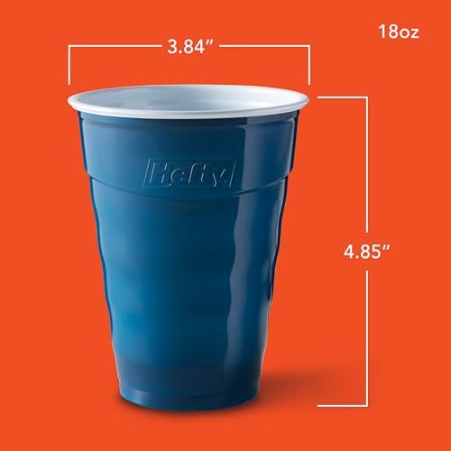 Hefty Party On Disposable Plastic Cups 18 Oz 120 Count