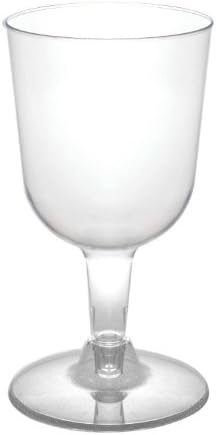 Party Essentials Hard Plastic Wine Glasses 55 Ounce Pack of 50