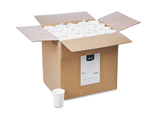 Amazon Basics 8 oz Paper Coffee Cups 1000 Count Pack of 1 White