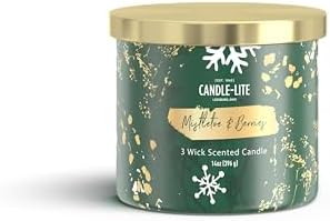 Candle-Lite Mistletoe Berries Scented Candle 14 oz 3-Wick Jar