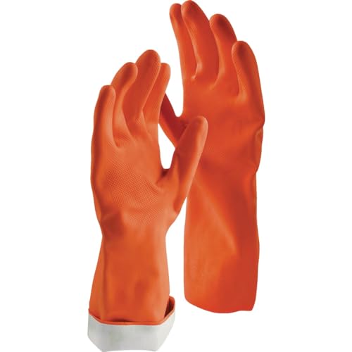 Libman 6033600 Latex Cleaning Gloves - Medium Orange