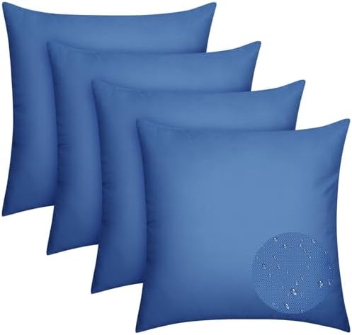 Pack of 4 Waterproof Throw Pillow Covers 18x18 Red