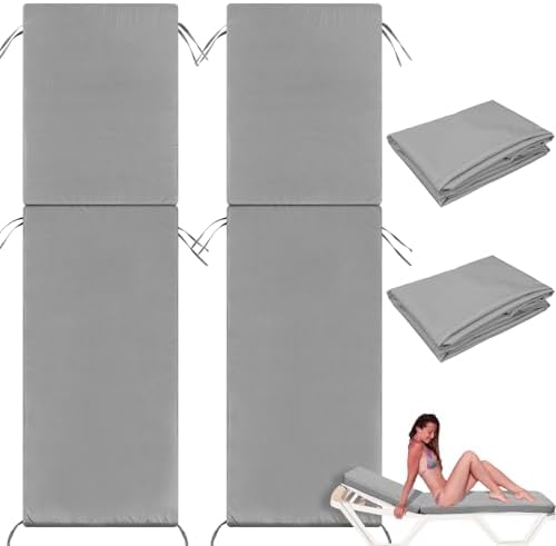 FuWeave 2 Pcs Waterproof Chaise Lounge Cushion Covers