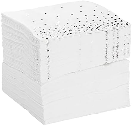 Juvale 100 Pack Silver Confetti Napkins 3-Ply