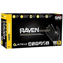 SAS Raven Powder Free Nitrile Gloves - 10 Boxes 1000 Total