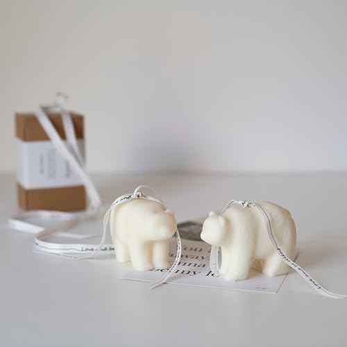 Polar Bear Scented Candle with Floral Aroma