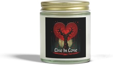 Live in Love Scented Candle Aromatherapy Valentine Home Decor