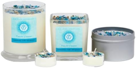 Throat Chakra Candle Set by New Moon Beginnings - 6 Tealights