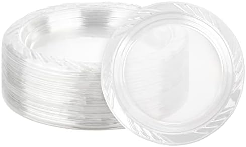 6-inch Clear Plastic Dessert Plates 120 Pack