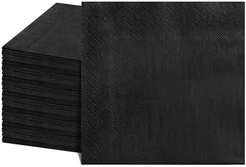 120 Pcs Black Cocktail Napkins for Parties