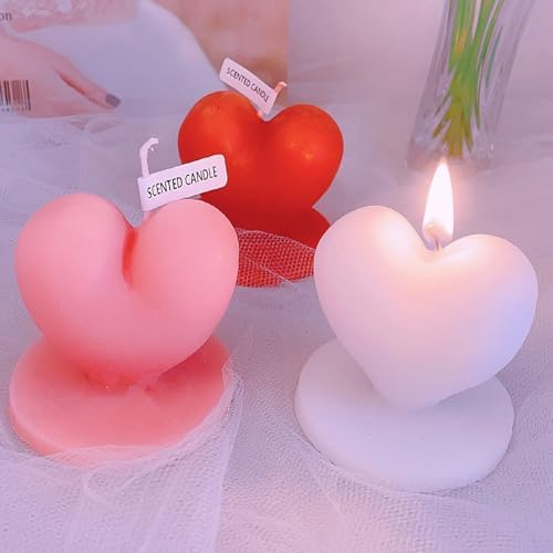 Heart Shape Scented Candle for Romantic Love and Stress Relief