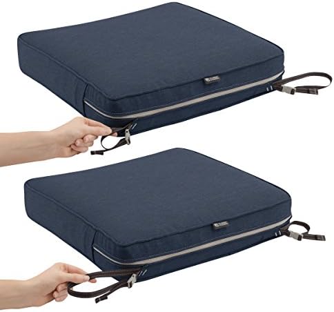 Classic Accessories Water-Resistant 19x19x3 Inch Square Seat Cushion Cover