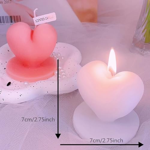 Heart Shape Scented Candle for Romantic Love and Stress Relief