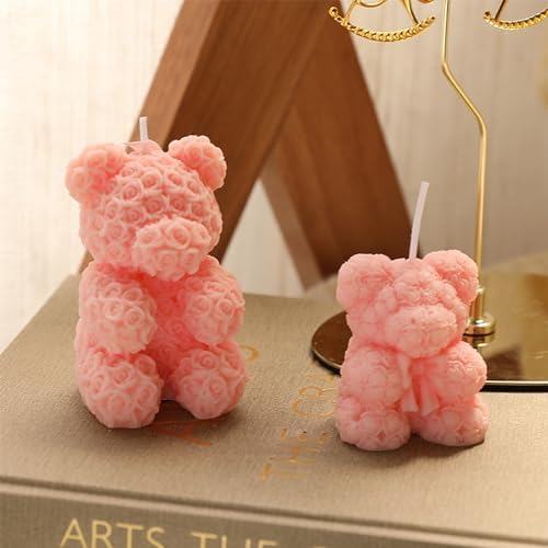 T-shin Pink Bear Shape Soy Wax Aroma Candle