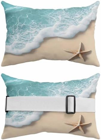 Ocean Outdoor Head Pillows for Recliner Lounge Chair Pack of 2