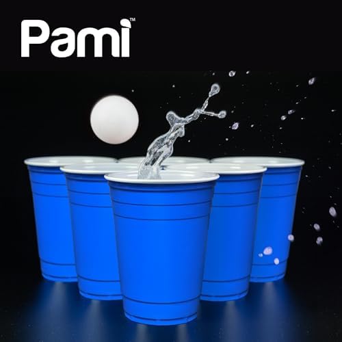PAMI Blue Plastic Party Cups 30 Pack 16oz