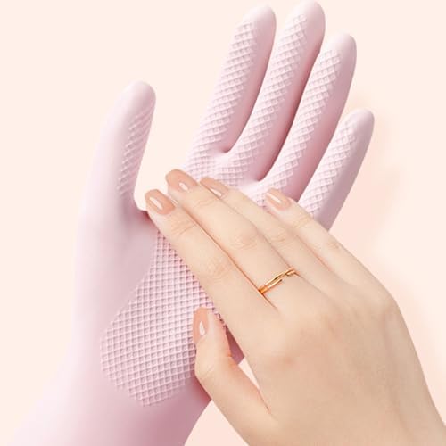 3 Pair Dishwashing Gloves Longer Thicker Rubber Gloves