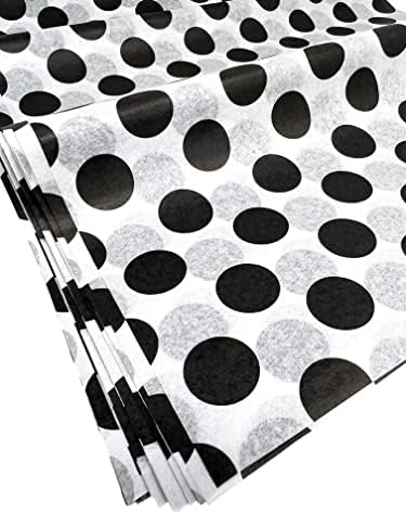 Flexicore Packaging Black Polka Dot Tissue Wrap 15x20