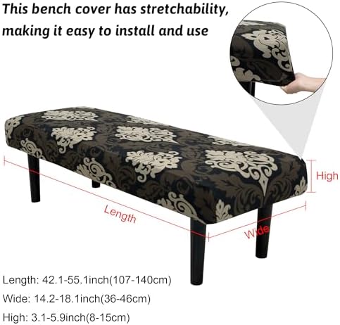 Stretch Bench Covers with Anti-Slip Design and Royal Print