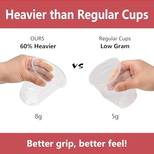 Lullaby 200 Pack 12oz Clear Plastic Cups with Lids